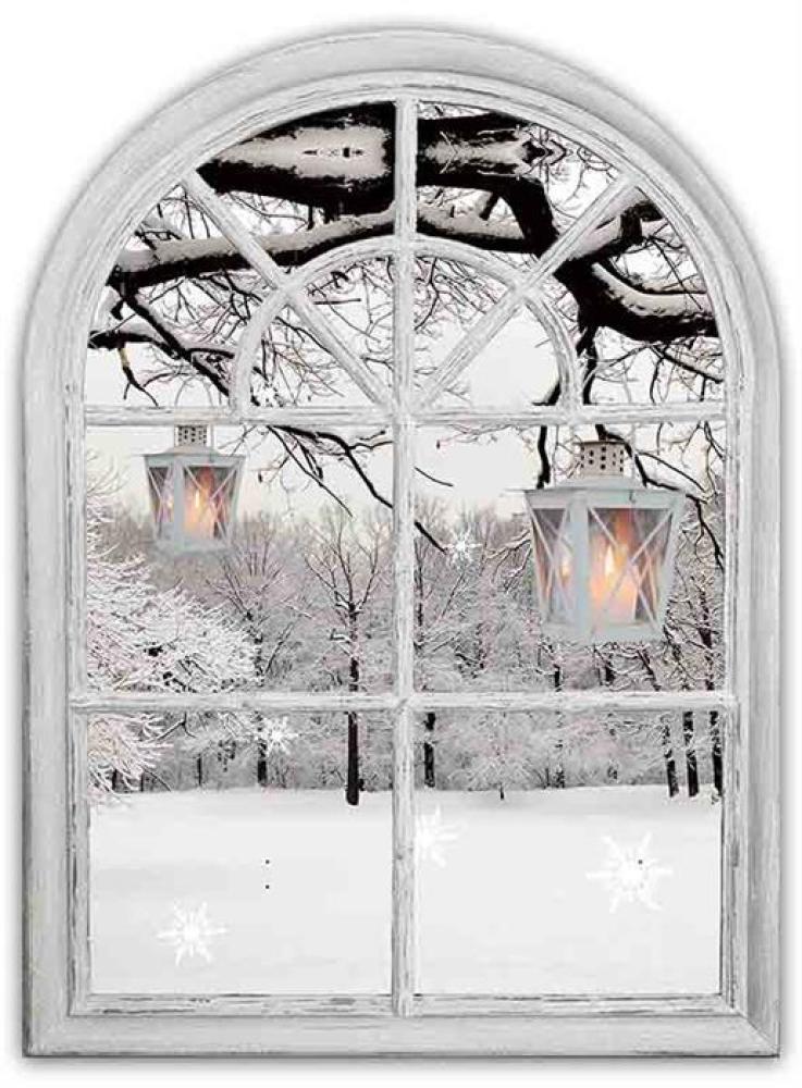 LED Bild "Winterfenster"